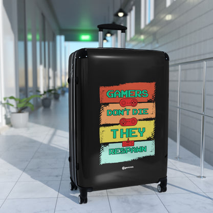 Gamers don't Die They Respawn Gamer Gaming Suitcase-Bags-Geotrott