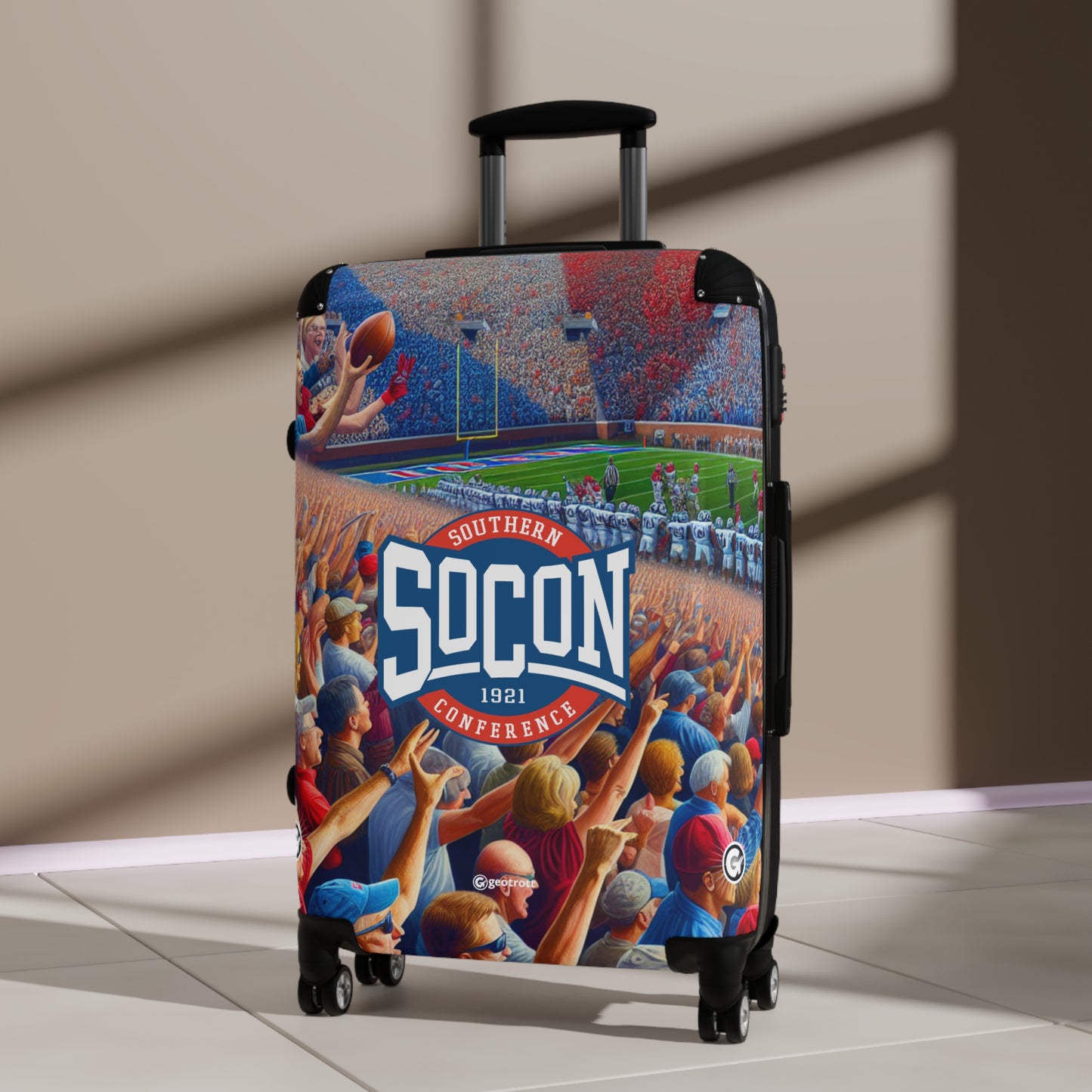 The NCAA Football Southern Collegiate Athletic Conference Luggage Bag Rolling Suitcase Spinner