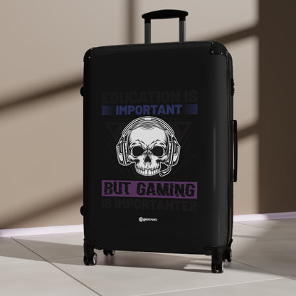 Education is Important but Gaming is Importanter Gamer Gaming Suitcase-Bags-Geotrott