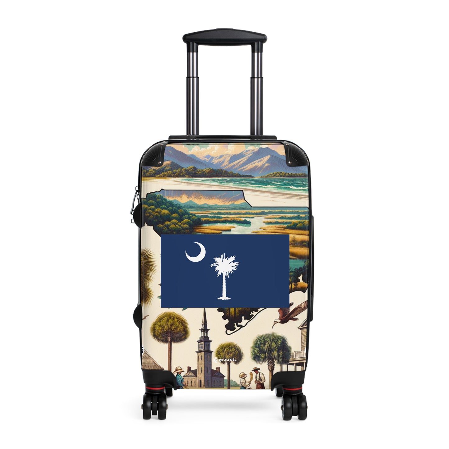 South Carolina USA STATE FLAGS Luggage Bag Rolling Suitcase Spinner