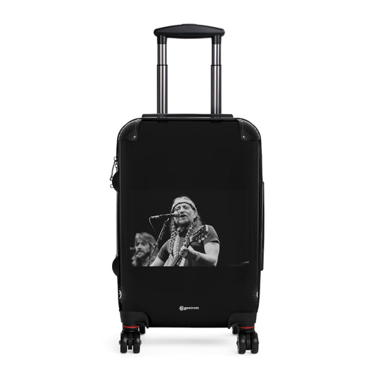 WillieNelson Playing Guitar and Singing Luggage Bag Rolling Suitcase Spinner