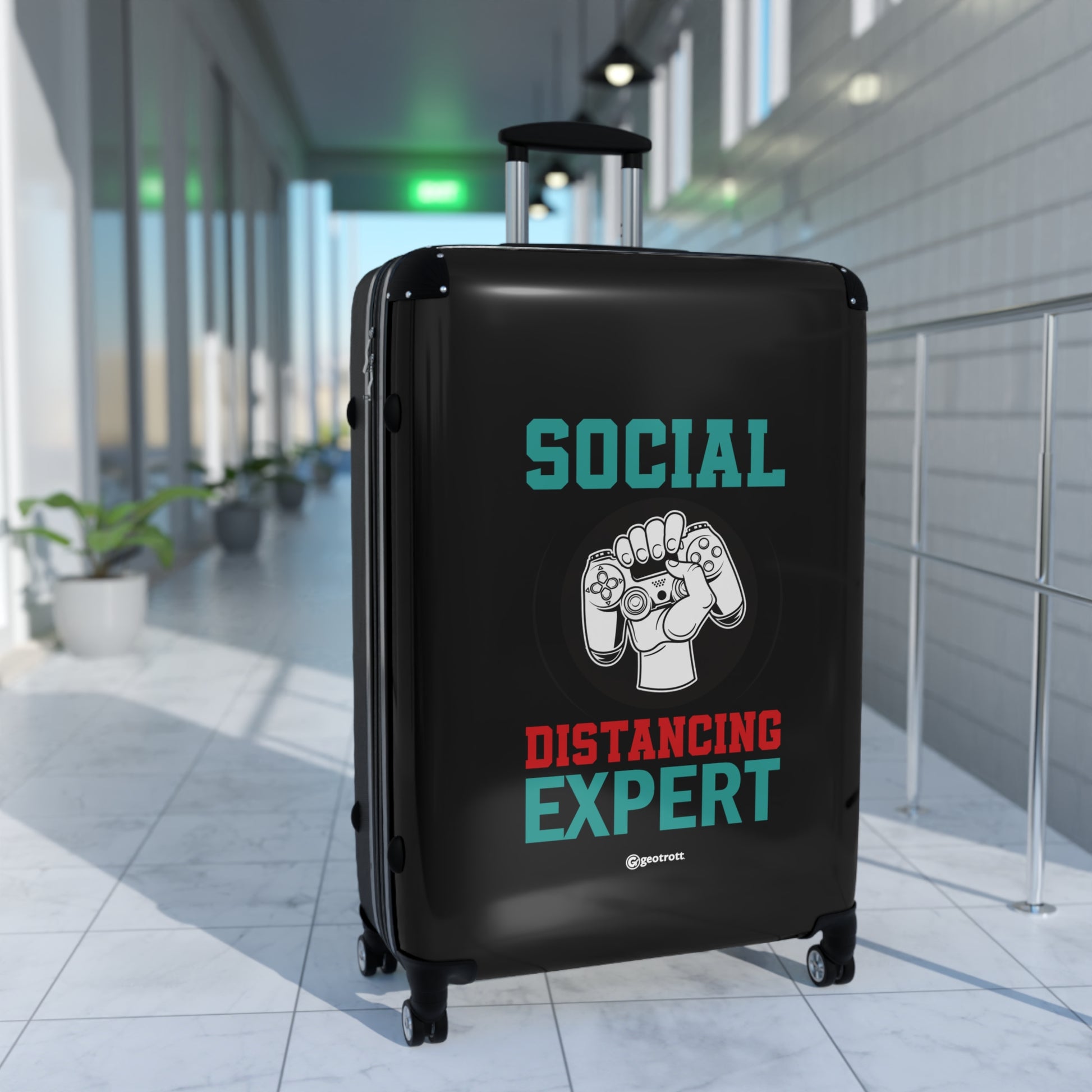 Social Distancing Expert Gamer Gaming Suitcase-Bags-Geotrott