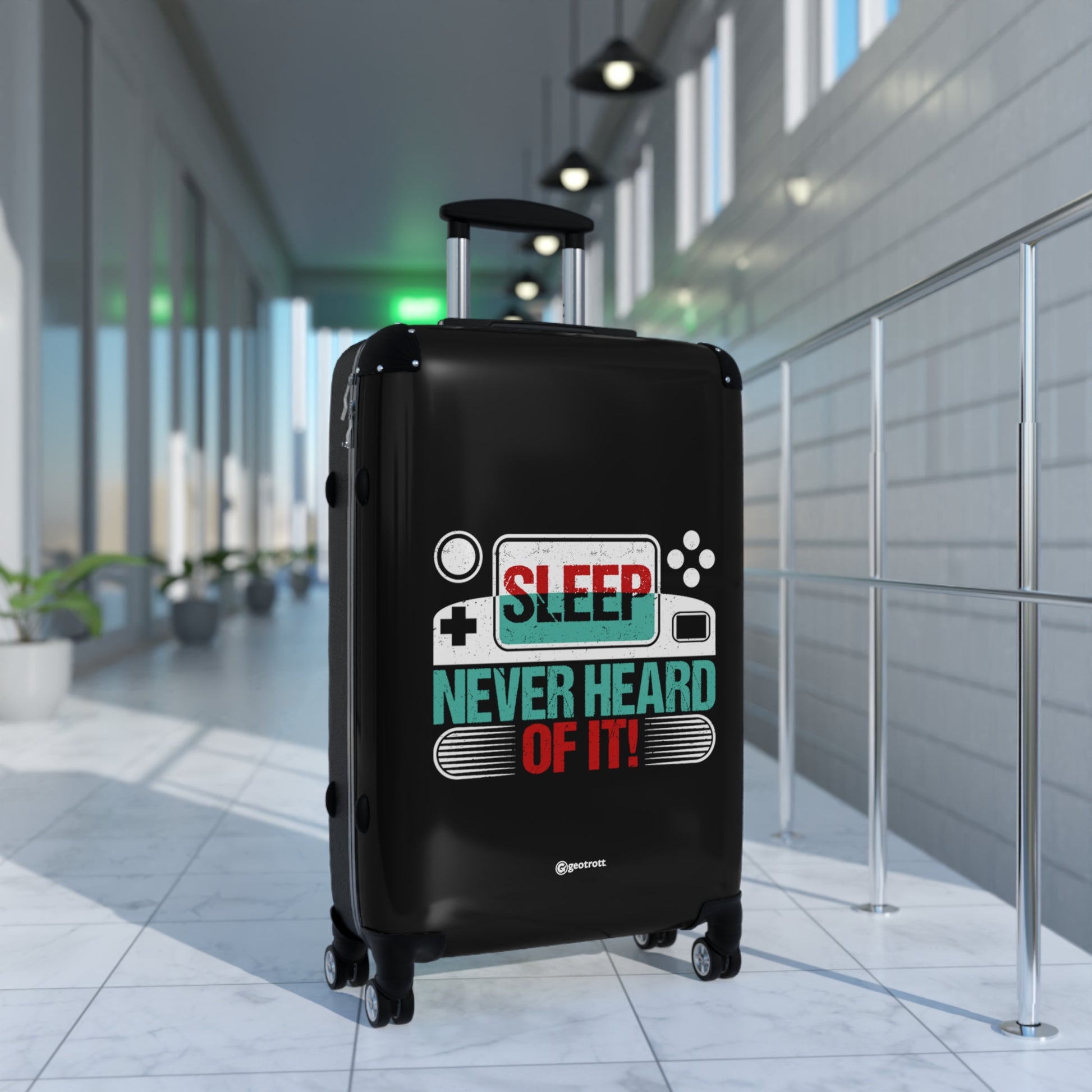 Sleep Never heard of it Gamer Gaming Suitcase-Bags-Geotrott