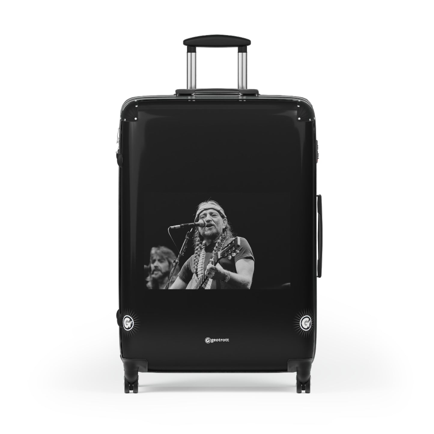 WillieNelson Playing Guitar and Singing Luggage Bag Rolling Suitcase Spinner