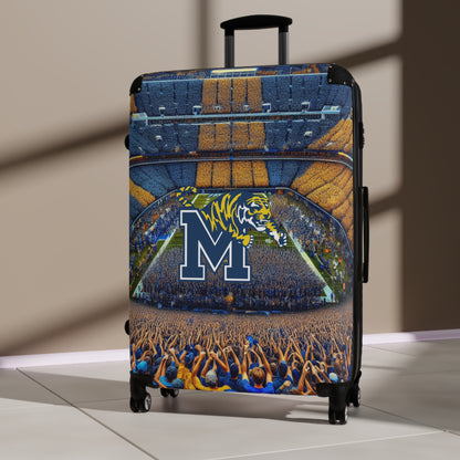 University Memphis Tigers College Football Luggage Bag Rolling Suitcase Spinner