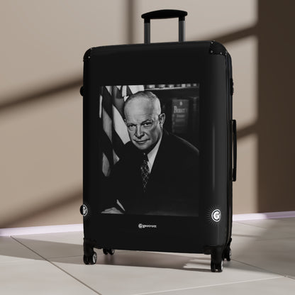 US President Dwight D. Eisenhower NARA 20TH CENTURY Photos Luggage Bag Rolling Suitcase Spinner