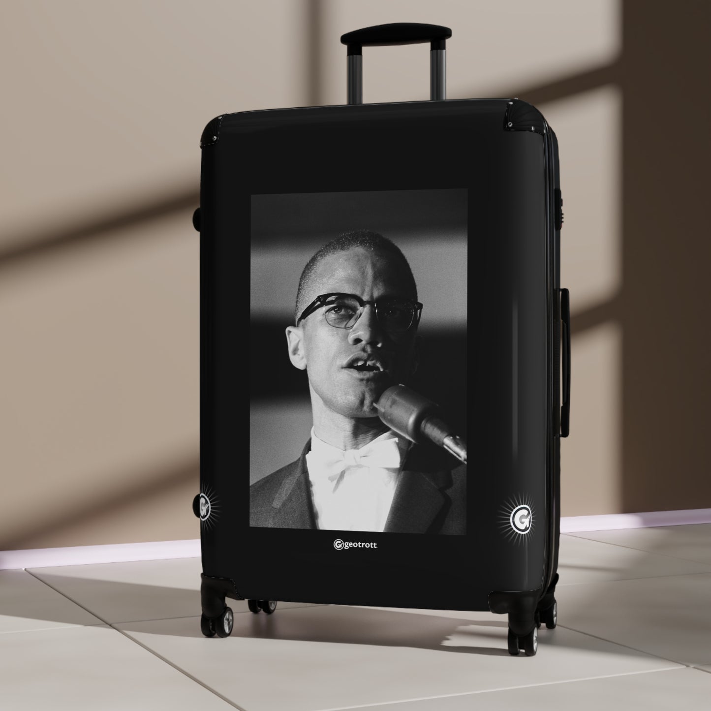 Malcolm X African American revolutionary 20TH CENTURY Photos Luggage Bag Rolling Suitcase Spinner