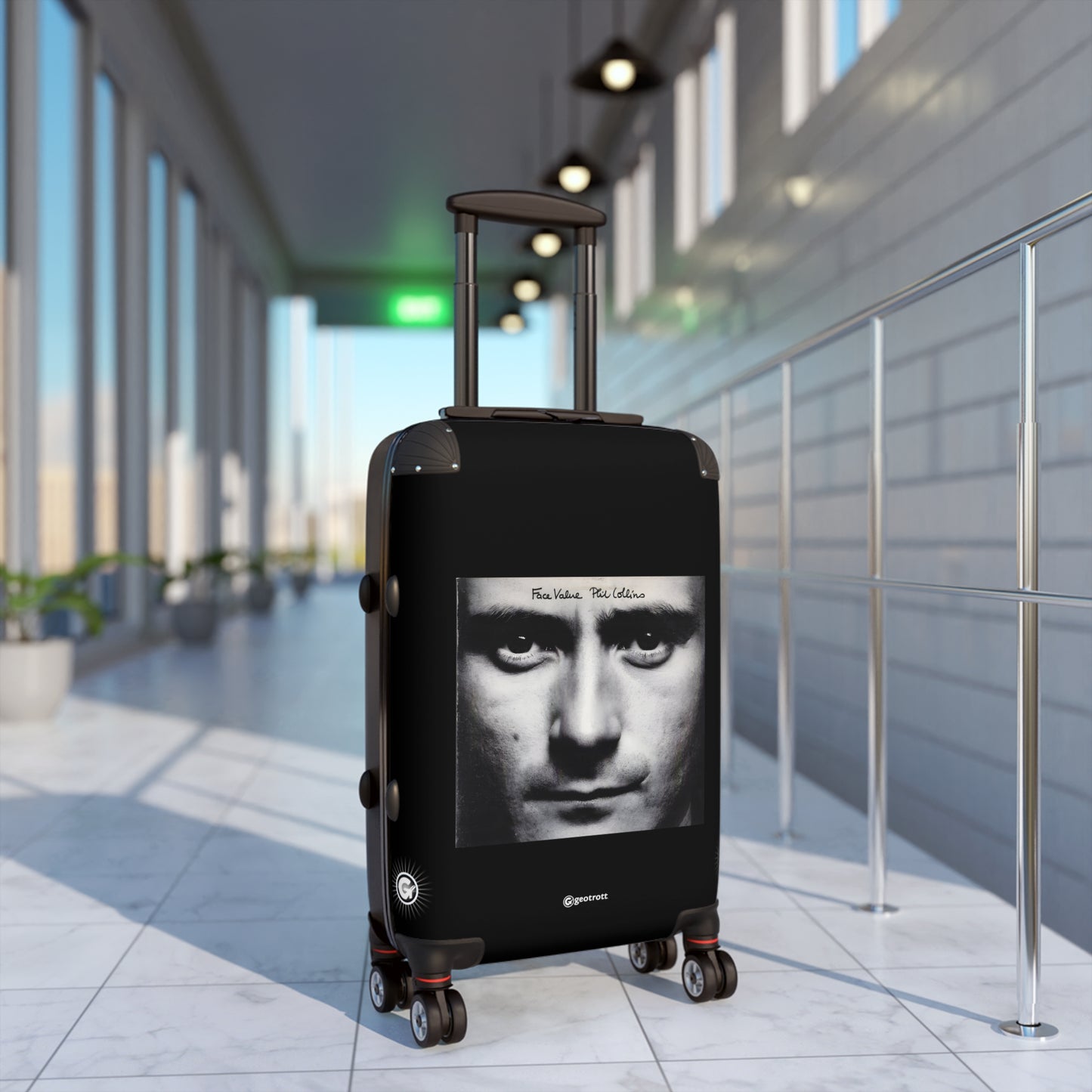 Phil Collins Face Value Eighties Music Album Luggage Bag Rolling Suitcase Spinner