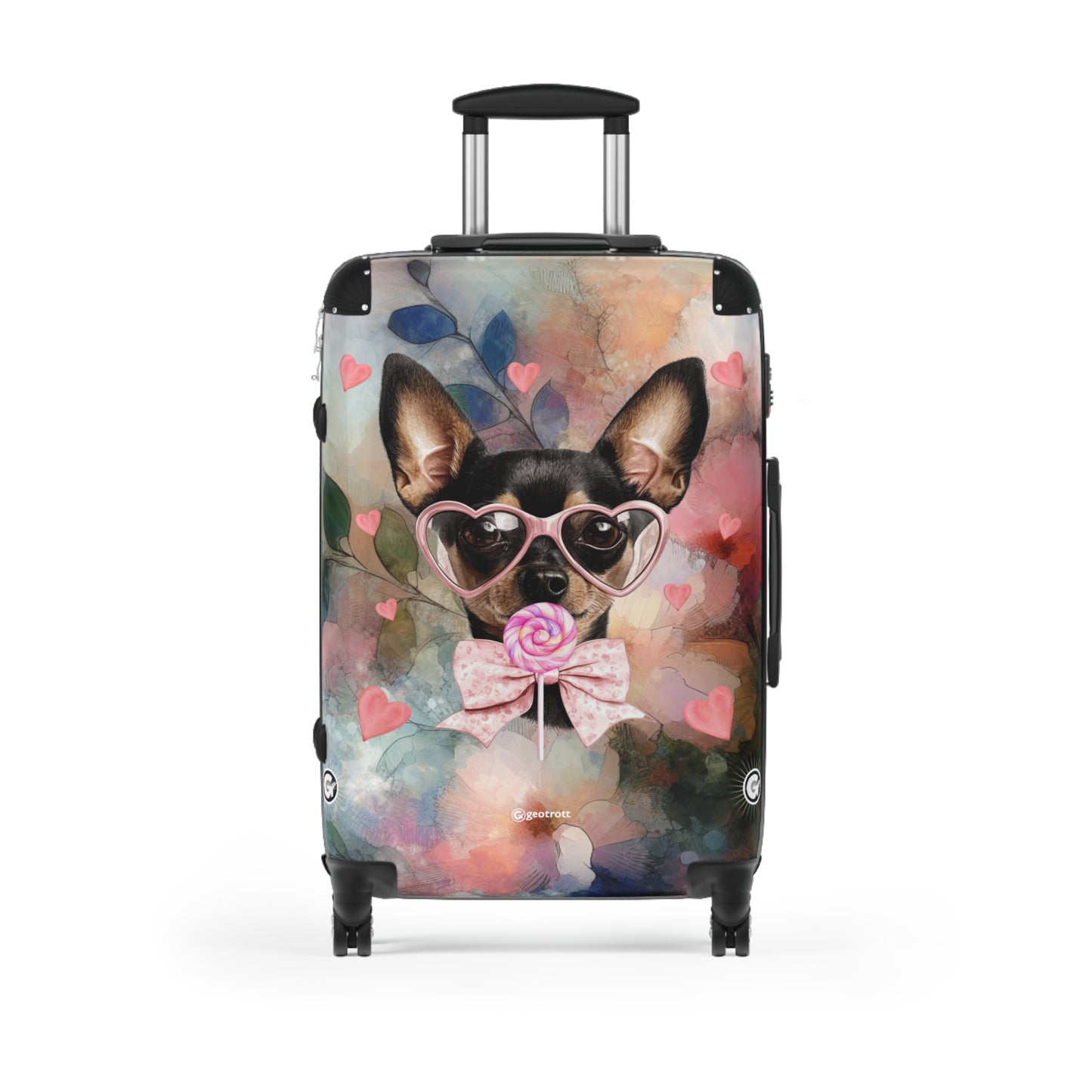 Lollipop Dreams Chihuahua Luggage Bag Rolling Suitcase Spinner