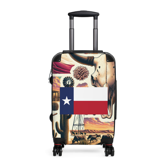 TEXAS USA STATE FLAGS Luggage Bag Rolling Suitcase Spinner