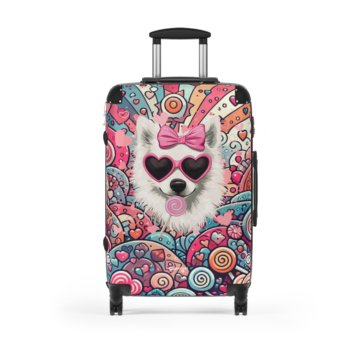 Candy Chihuahua Paws Adventure Luggage Bag Rolling Suitcase Spinner