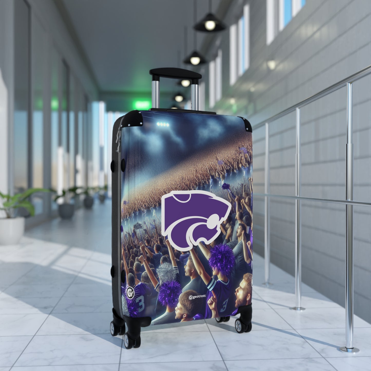 The Kansas State University Wildcats Team Luggage Bag Rolling Suitcase Travel Accessories