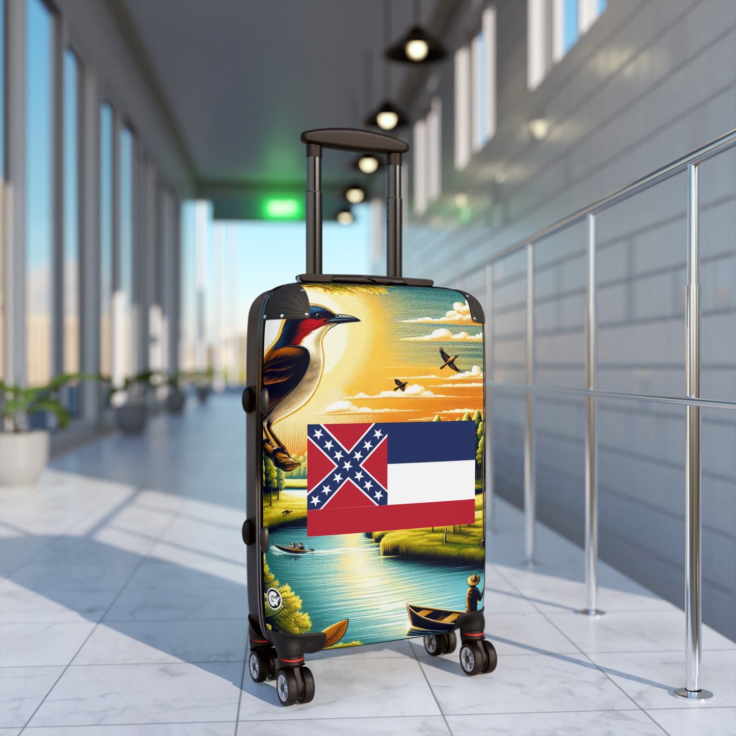 Mississippi USA STATE FLAGS Luggage Bag Rolling Suitcase Travel Accessories