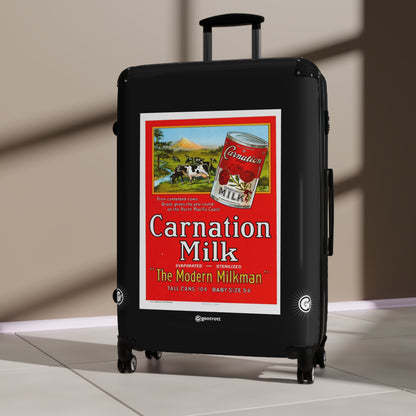 The Modern Milkman Carnation Milk Vintage Posters Retro Ad Luggage Bag Rolling Suitcase Spinner