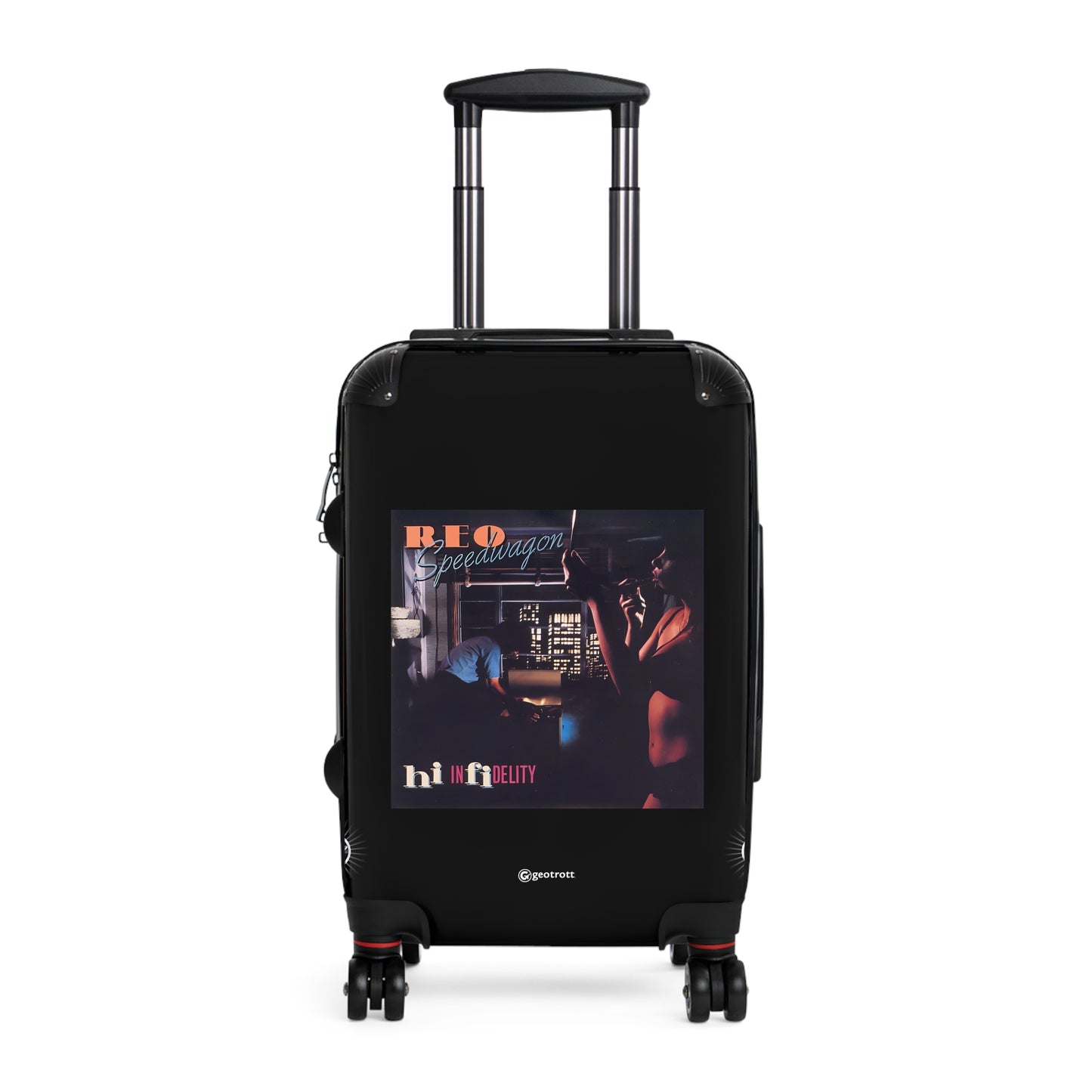 REO Speedwagon Hi Infidelity Eighties Music Album Luggage Bag Rolling Suitcase Spinner