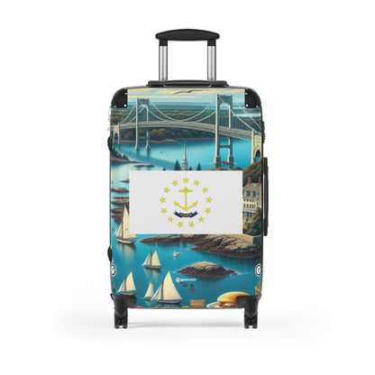 Rhode Island USA STATE FLAGS Luggage Bag Rolling Suitcase Travel Accessories