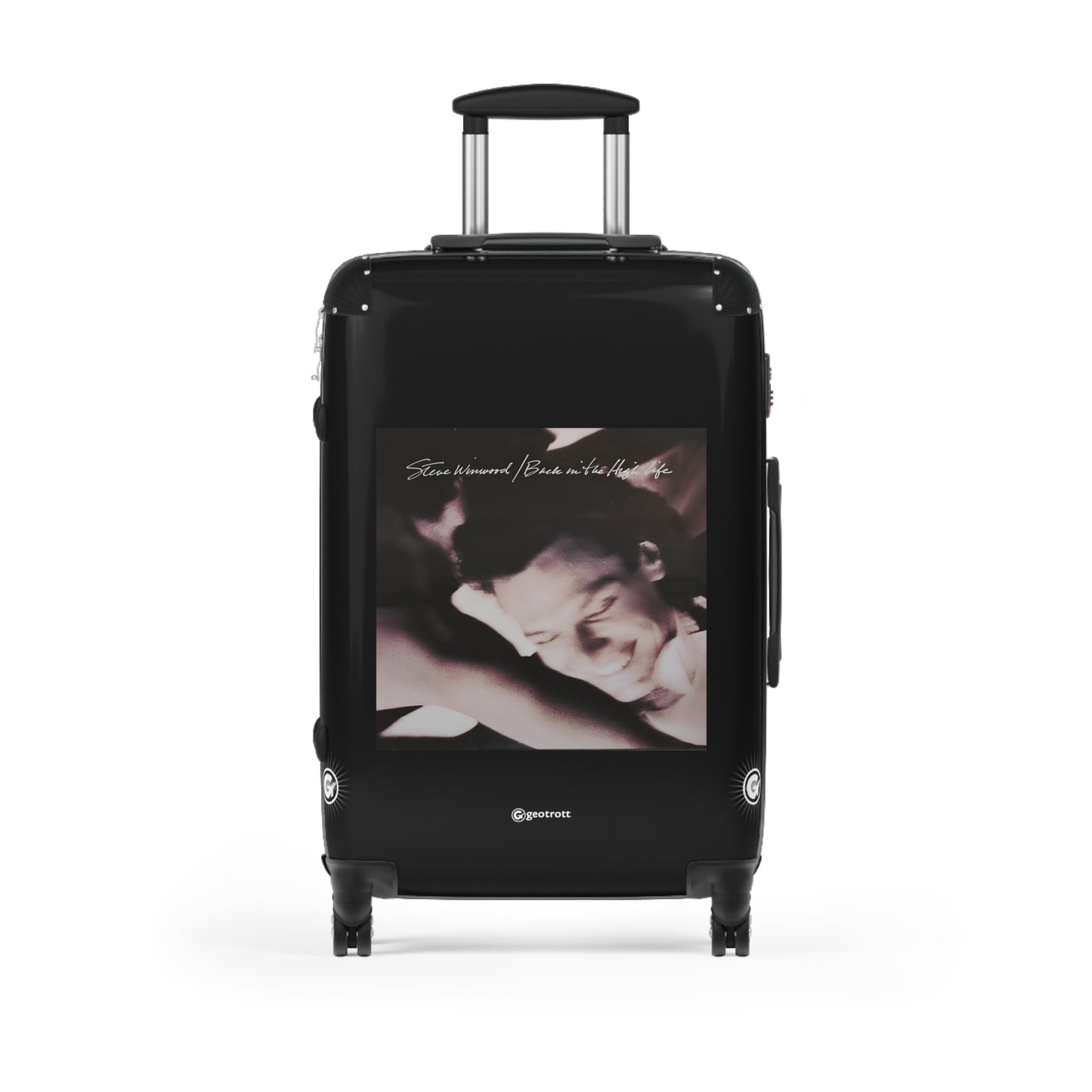 Steve Winwood Back in the High Life Eighties Music Album Luggage Bag Rolling Suitcase Spinner