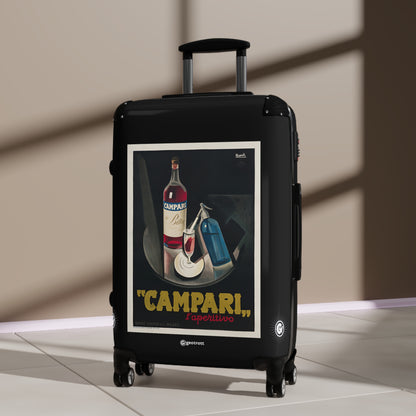 Laperitivo Campari Vintage Posters Retro Ad Luggage Bag Rolling Suitcase Spinner