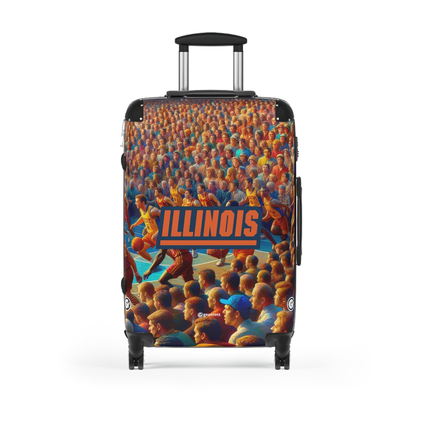 Illinois Fighting Illini men's Basketball Team Luggage Bag Rolling Suitcase Spinner