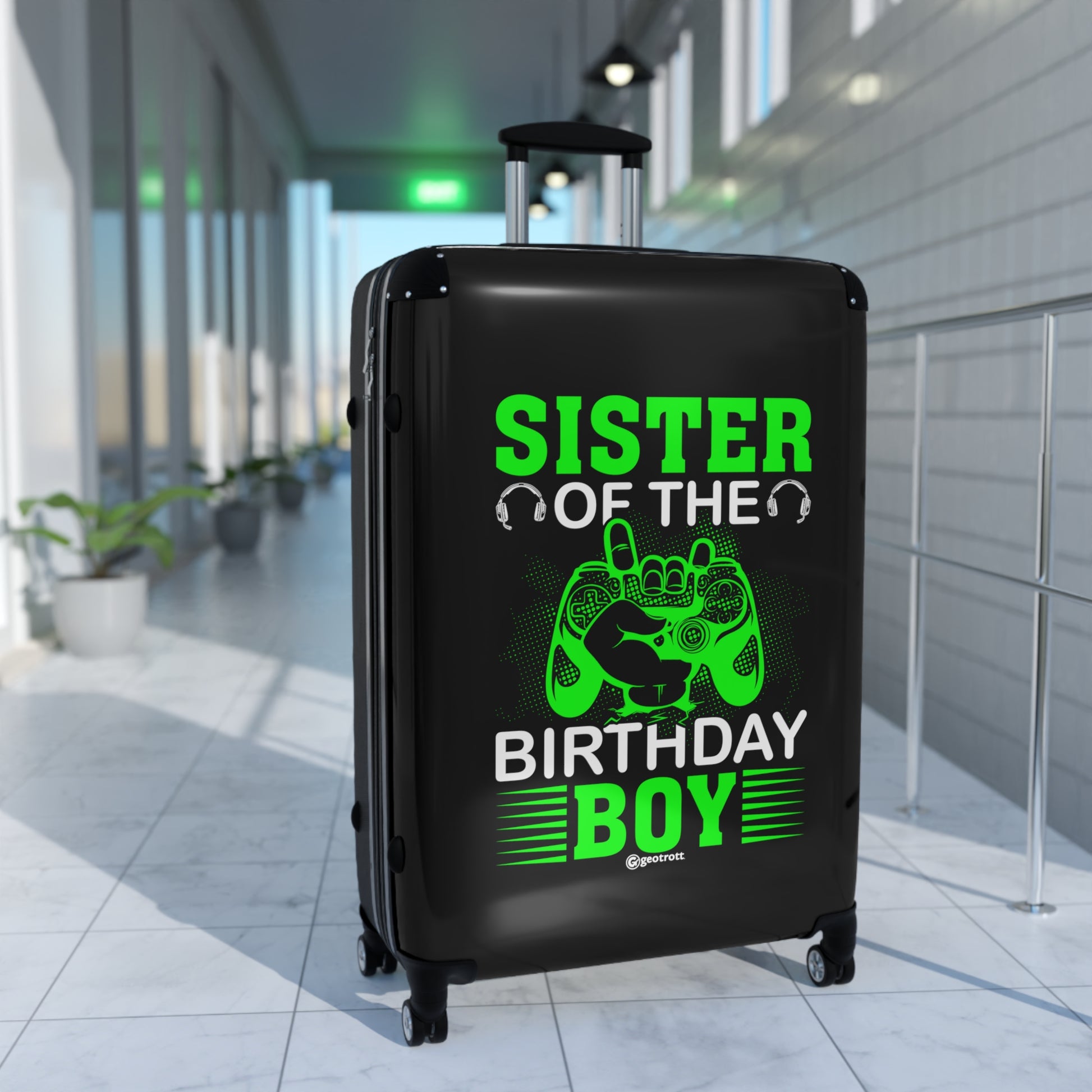 Sister of the Birthday Boy Gamer Gaming Suitcase-Suitcase-Geotrott