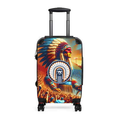 University of Illinois Retired Chief Illiniwek Mascot College Team Luggage Bag Rolling Suitcase Spinner