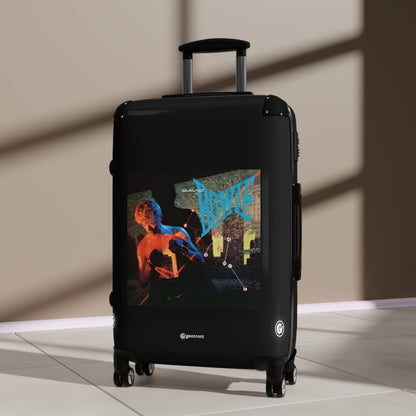 David Bowie Lets Dance Eighties Music Album Luggage Bag Rolling Suitcase Spinner