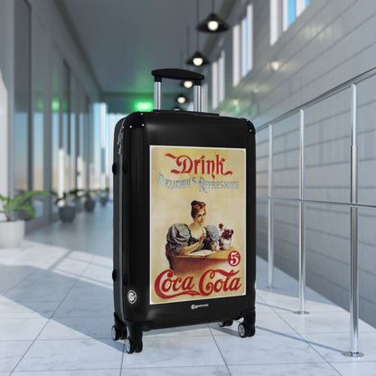 Drink Delicious Refreshing Coca-Cola Vintage Posters Retro Ad Luggage Bag Rolling Suitcase Spinner