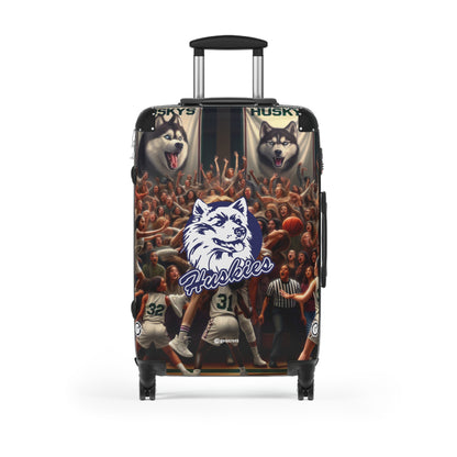 North Hollywood Huskies Freshman Girls Basketball Team Luggage Bag Rolling Suitcase Luggage Spinner