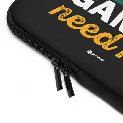 Debo irme Los juegos me necesitan Funda para portátil ligera y suave de neopreno para juegos Gamer