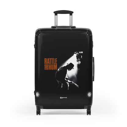 U2 Rathle and Hum Eighties Music Album Luggage Bag Rolling Suitcase Spinner