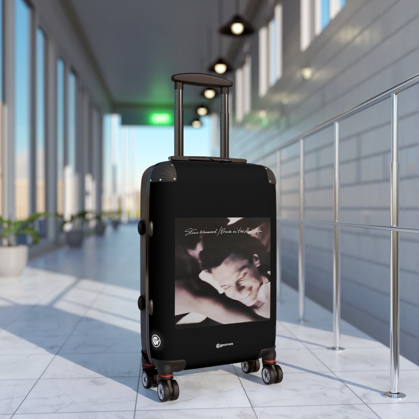 Steve Winwood Back in the High Life Eighties Music Album Luggage Bag Rolling Suitcase Spinner