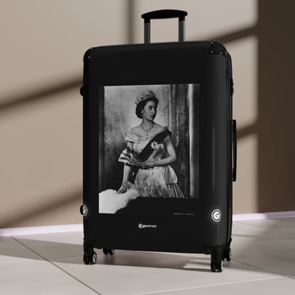 Queen Elizabeth II Of England 20TH CENTURY Photos Luggage Bag Rolling Suitcase Spinner