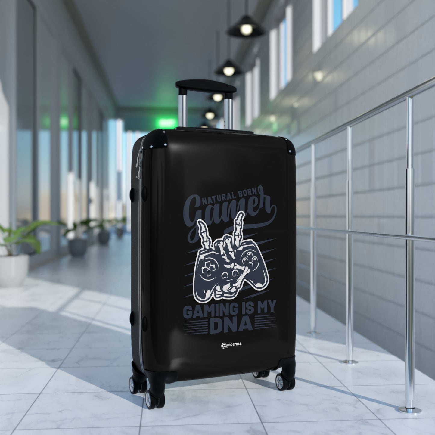 Natural Born Gamer Gaming is my DNA Gamer Gaming Suitcase-Bags-Geotrott