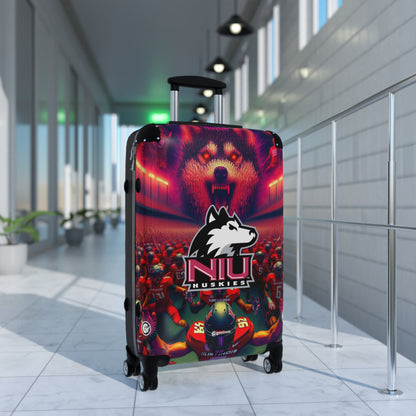 Northern Illinois University Huskies Football Team Luggage Bag Rolling Suitcase Spinner