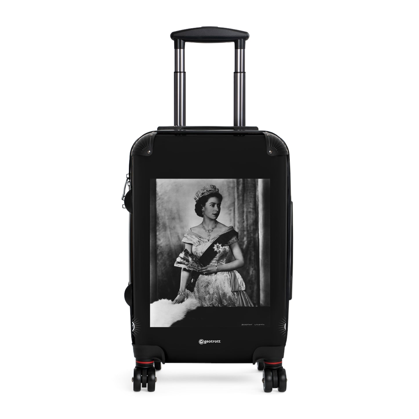 Queen Elizabeth II Of England 20TH CENTURY Photos Luggage Bag Rolling Suitcase Spinner