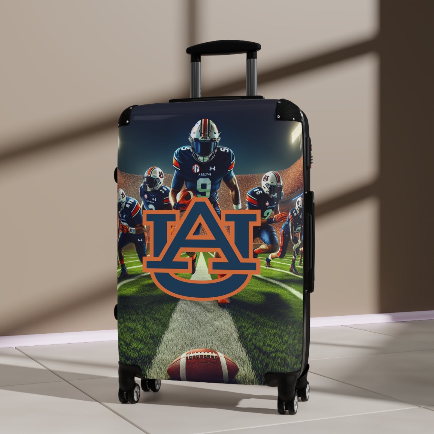 Auburn University Tigers College Football Team Luggage Bag Rolling Suitcase Spinners