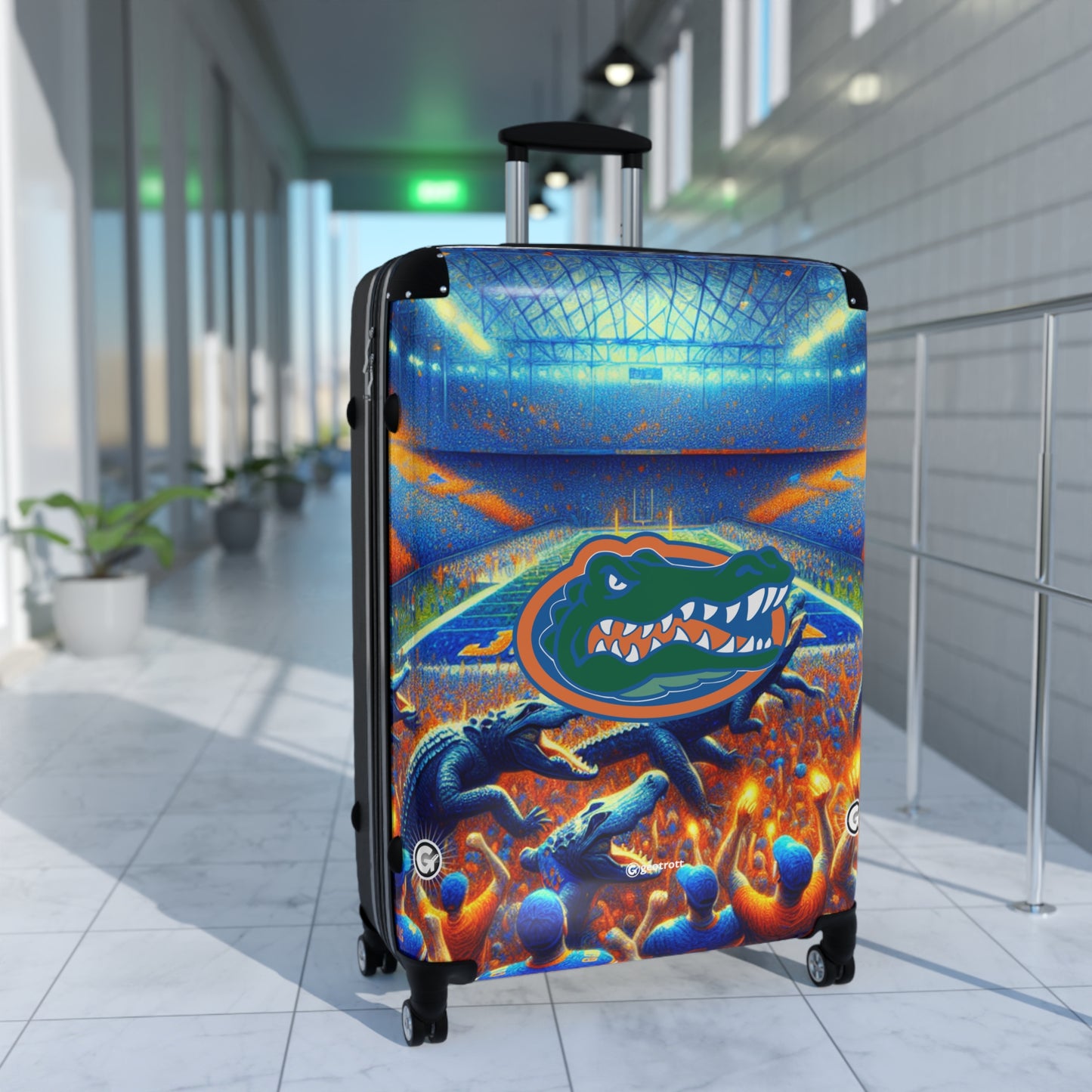 Florida University Gators College Football Team Luggage Bag Rolling Suitcase Spinner