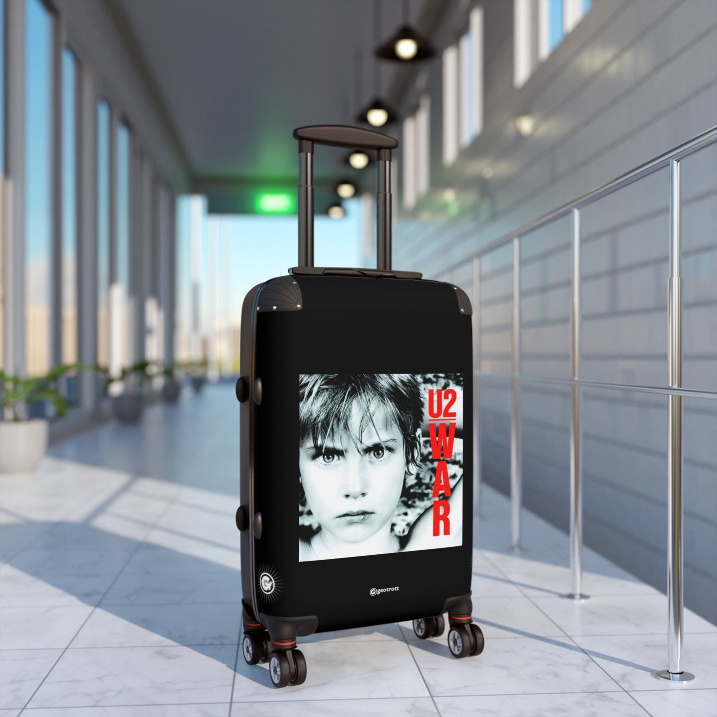 U2 War Eighties Music Album Luggage Bag Rolling Suitcase Spinner