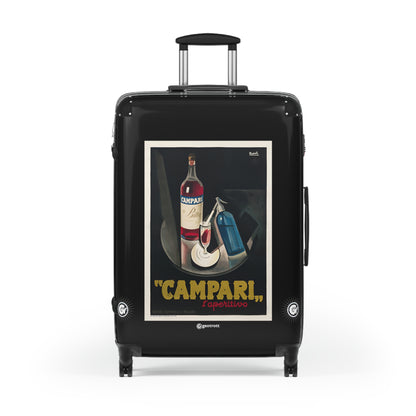 Laperitivo Campari Vintage Posters Retro Ad Luggage Bag Rolling Suitcase Spinner