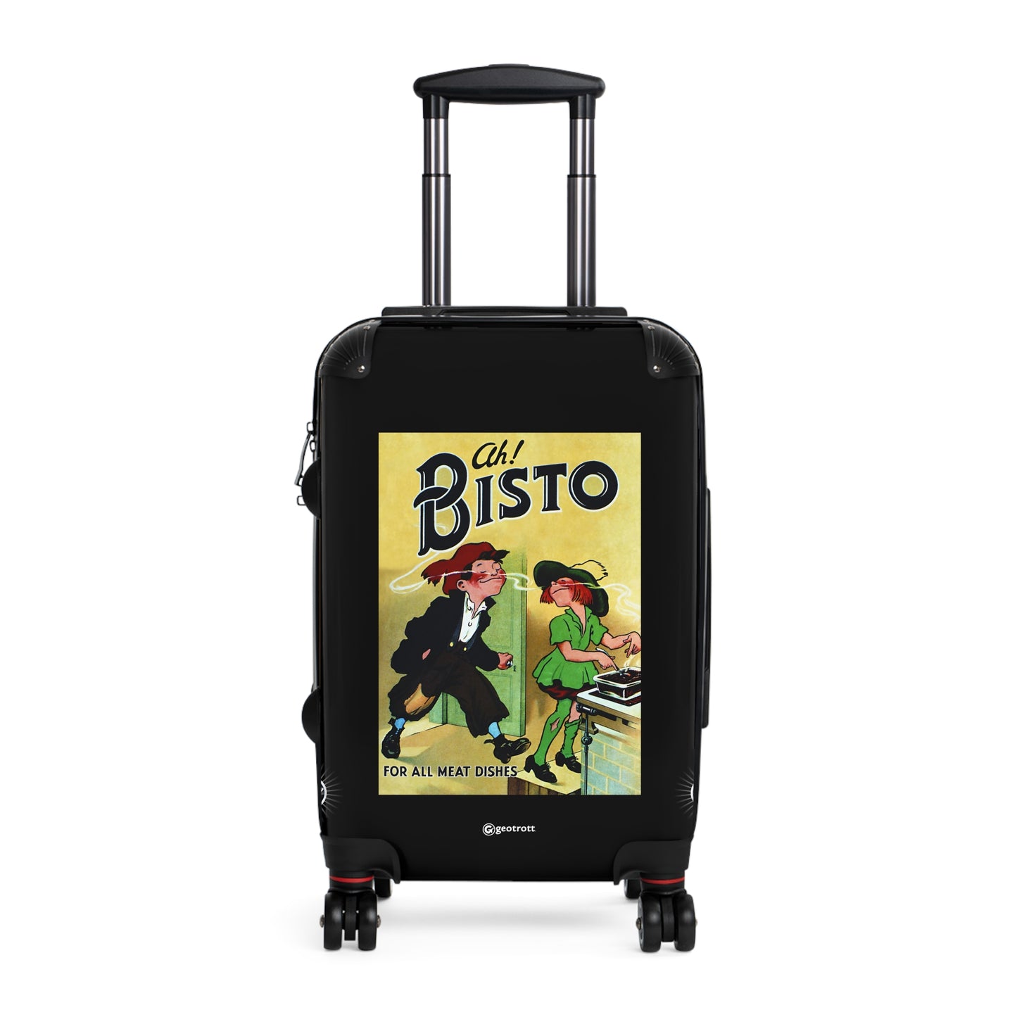 Ah Bisto For All Meat Dishes Vintage Posters Retro Ad Luggage Bag Rolling Suitcase Spinner