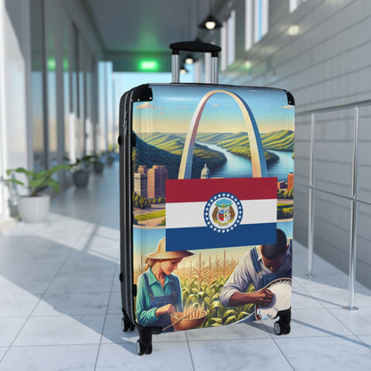 Missouri USA STATE FLAGS Luggage Bag Rolling Suitcase Travel Accessories