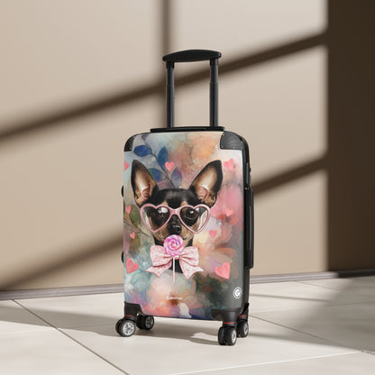 Lollipop Dreams Chihuahua Luggage Bag Rolling Suitcase Spinner