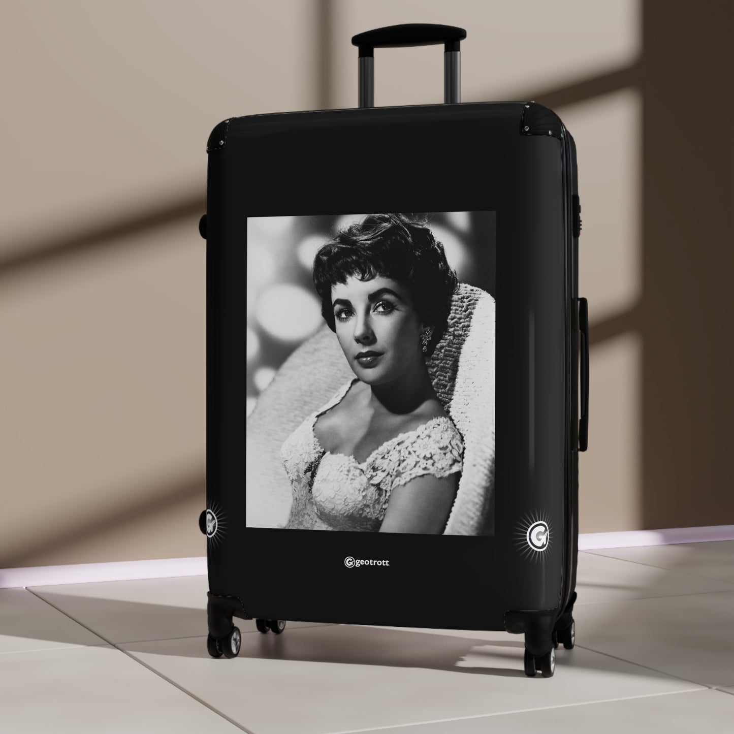 Dame Elizabeth Rosemond Taylor British and American Actress 20TH CENTURY Photos Luggage Bag Rolling Suitcase Spinner