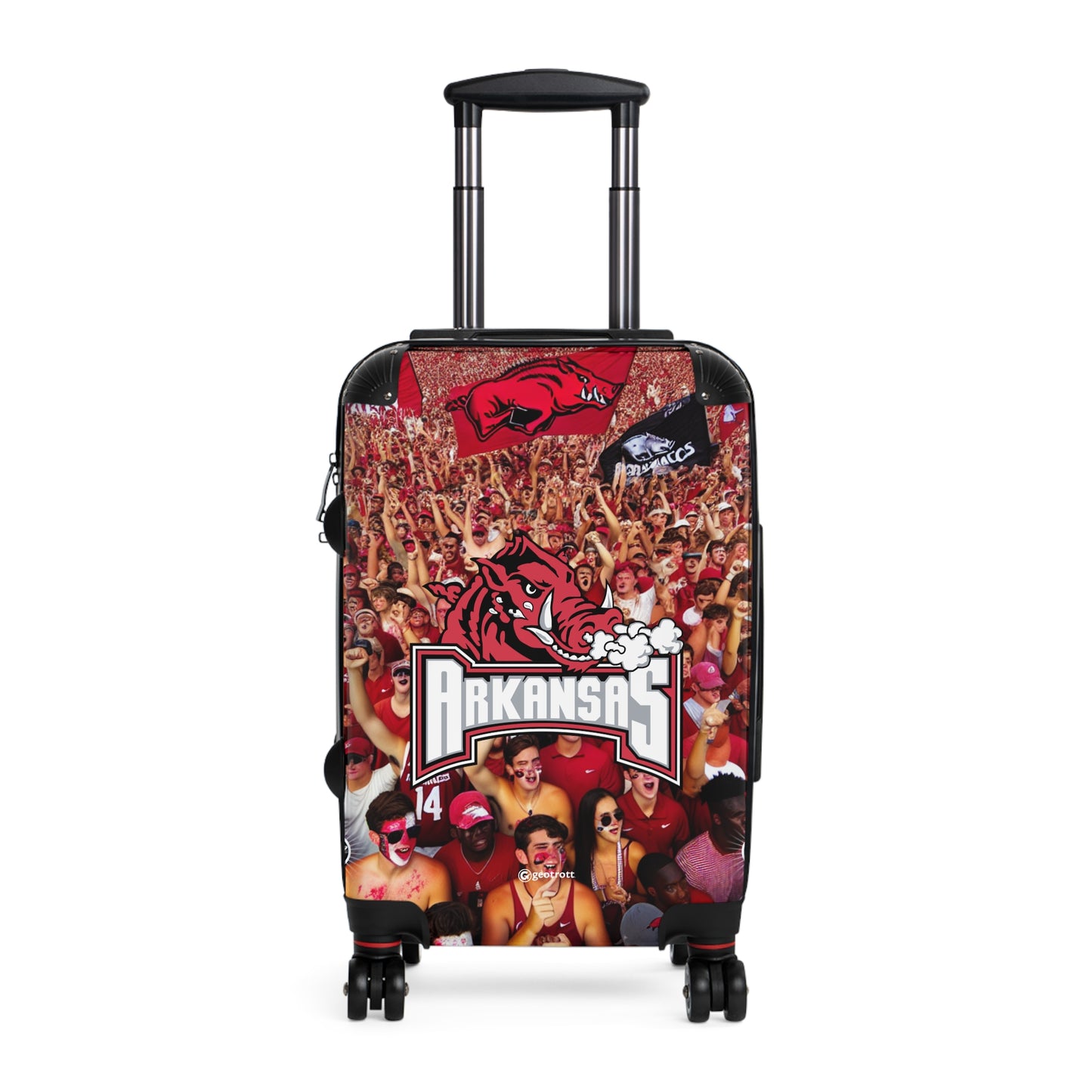 Arkansas Razorbacks Football Team Luggage Bag Rolling Suitcase Travel Accessories