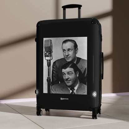 Abbott and Costello, comprising Bud Abbott and Lou Costello Vaudeville Radio Film and TV 20TH CENTURY Photos Luggage Bag Rolling Suitcase Spinner