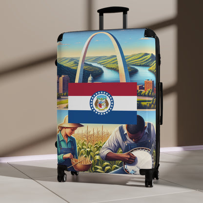 Missouri USA STATE FLAGS Luggage Bag Rolling Suitcase Travel Accessories