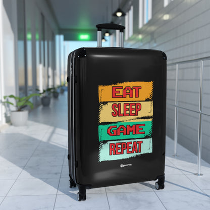 Eat Sleep Game Repeat 3 Gamer Gaming Suitcase-Bags-Geotrott