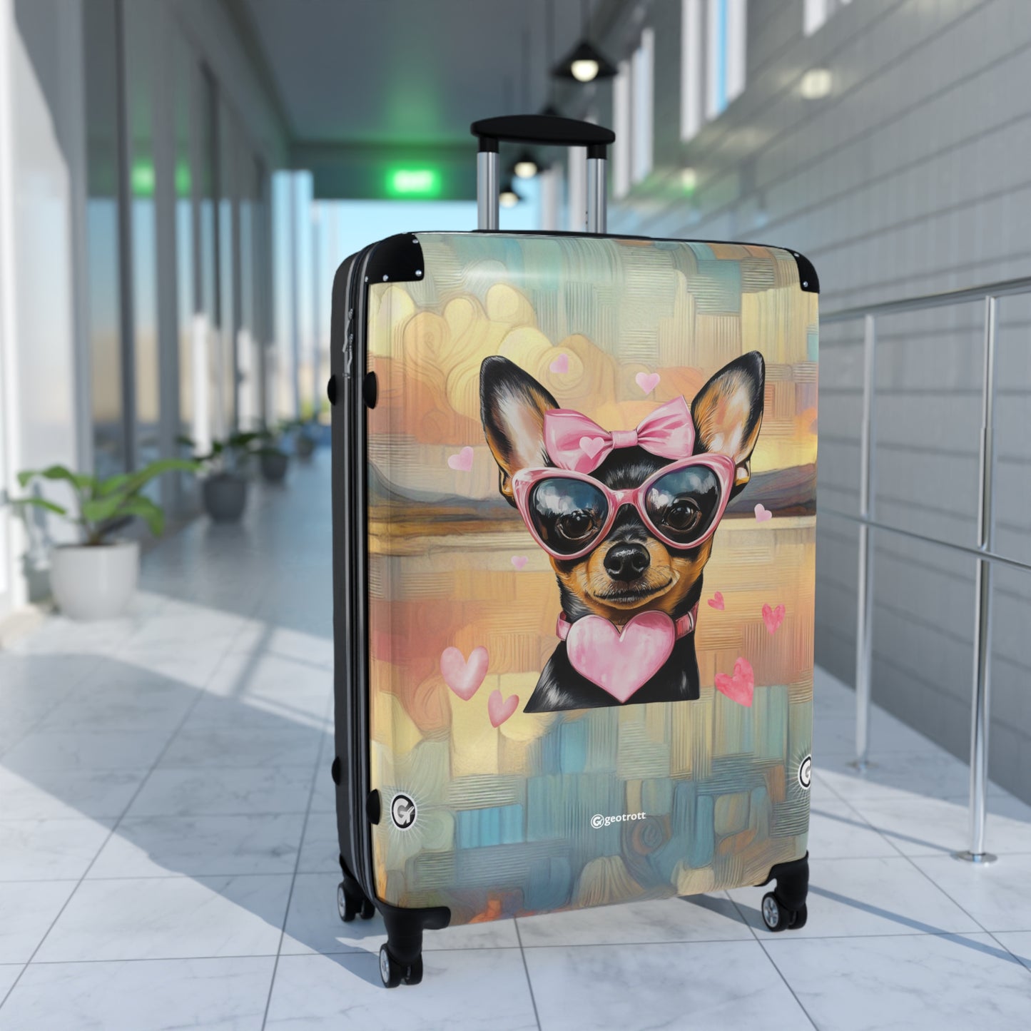 Sweetheart Chihuahua Bliss Luggage Bag Rolling Suitcase Spinner