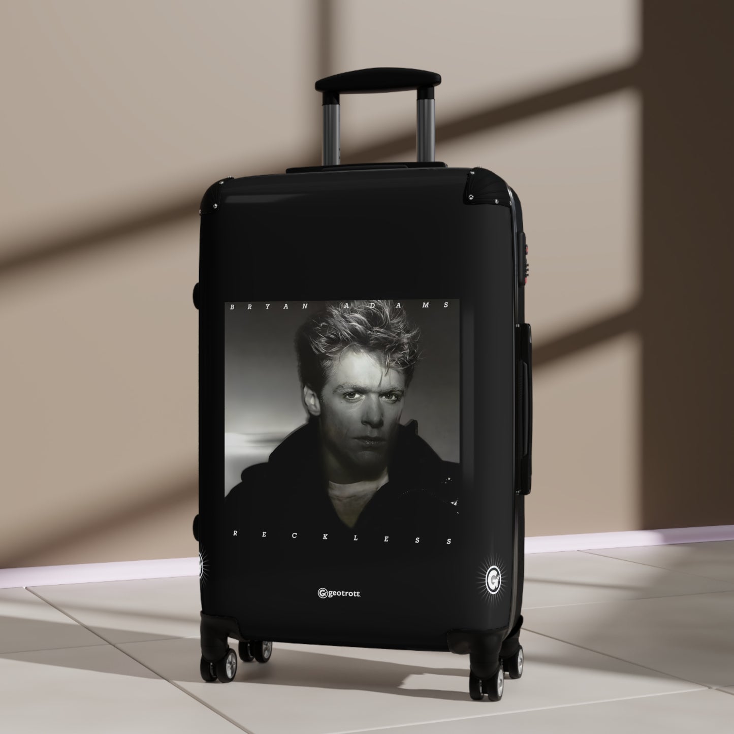 Bryan Adams Reckless Eighties Music Album Luggage Bag Rolling Suitcase Spinner