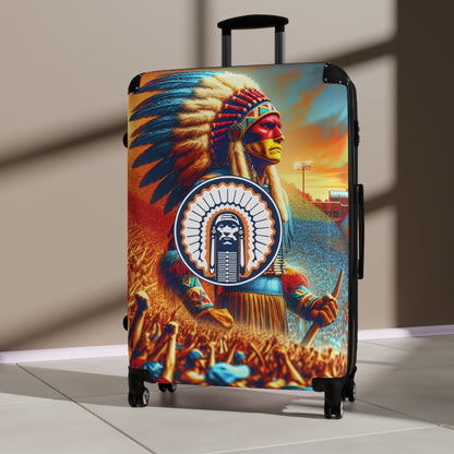 University of Illinois Retired Chief Illiniwek Mascot College Team Luggage Bag Rolling Suitcase Spinner